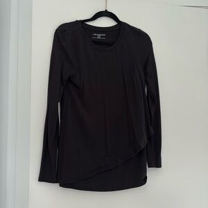 Maternity/nursing long sleeve top black size small